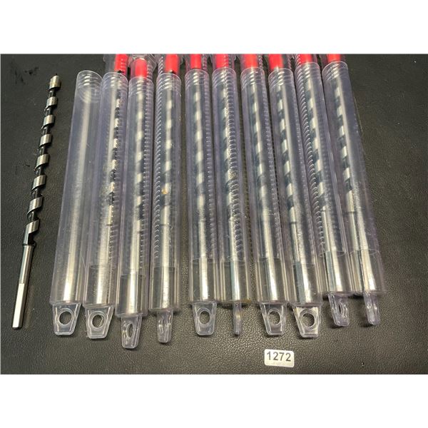 Lot of 10 Wood Auger Drill Bits