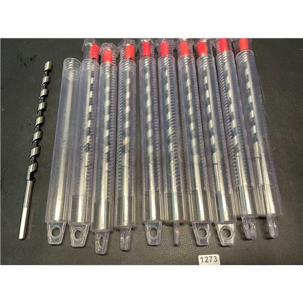 Lot of 10 Wood Auger Drill Bits