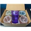 Image 1 : Lot of 1 Box of 6 Coloured Highball Drinking Glasses