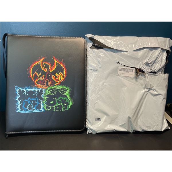 Lot of 2 Leather Pokemon Premium Card Binders - Holds 900 Cards per Binder (Large 12in Size Binders)