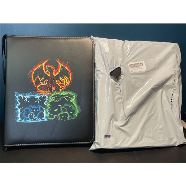 Lot of 2 Leather Pokemon Premium Card Binders - Holds 900 Cards per Binder (Large 12in Size Binders)