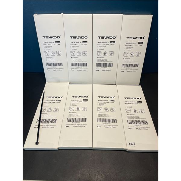 Lot of 10 Multi-Packs of 8-inch Industrial Cable Ties/Zip Ties - 100PCS per pack