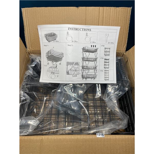 Lot of 1 Utility Storage Cart/Rolling Cart - 4-Tier - Brand New!