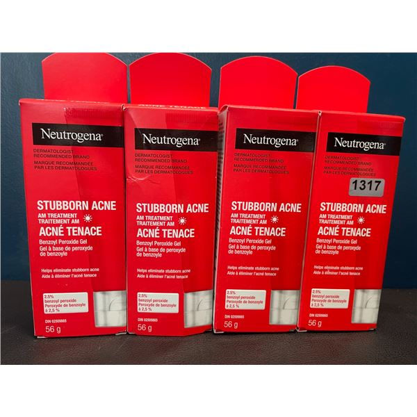 Lot of 4 Neutrogena Stubborn Acne AM Treatment - 56G Each