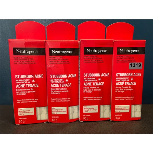Lot of 4 Neutrogena Stubborn Acne AM Treatment - 56G Each
