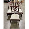 Image 2 : Lot of 3 wooden chairs