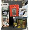 Image 1 : Lot of 6 pieces - Shark steam & scrub mop / HB glass kettle / x2 solar powered lanterns / Larq water