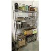 Image 1 : Rack lot - Jar Specimen props, Stainless trays, scales, cooler, etc. (rack not included)