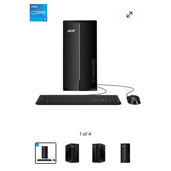 New Acer Aspire TC desktop PC - i5-13400 processor, 16GB, BDR4 memory ...