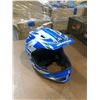 Image 2 : SixSixOne full face helmet for mountain biking / dirt bike / quad / side by side - Blue, Grey & Whit