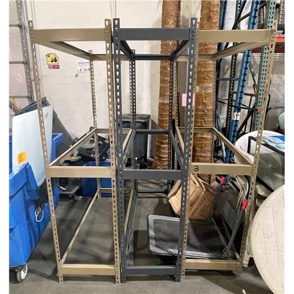 3 piece lot of steel adjustable racking