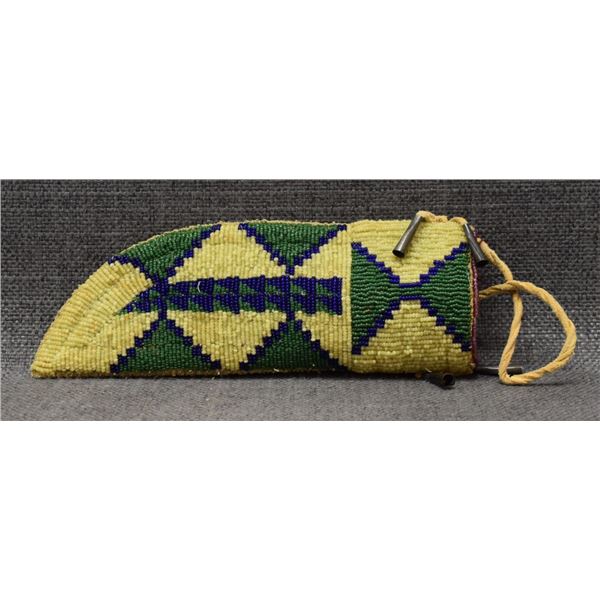 SIOUX INDIAN BEADED KNIFE SHEATH