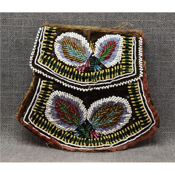IROQUOIS INDIAN BEADED BAG FRONTS