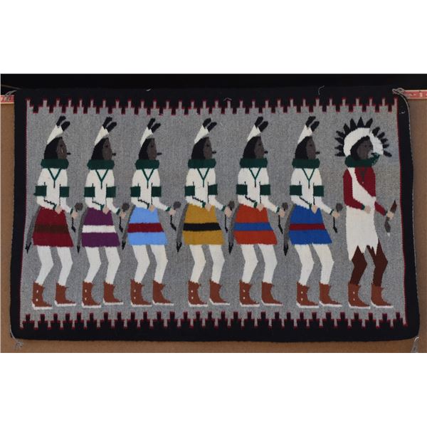 NAVAJO INDIAN YEI TEXTILE