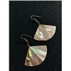 Image 3 : Vintage Abalone Pendant w/ 16-18" Chain Necklace and Pair Abalone Dangle Earrings
