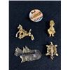 Image 2 : 5 Vintage Brooches, Very Unique