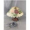 Image 1 : Vintage Ceiling Light w/ Handpainted Glass Shade