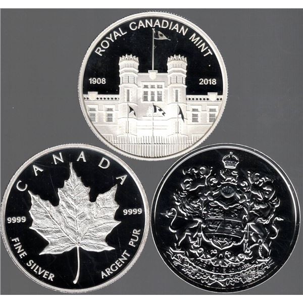 2018-2019-2020 Canada Medallion, Fine Silver, Tax Exempt
