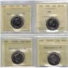 Image 1 : 25¢ 1982 to 2001P ICCS & PCCS (Professional Coin Certification System) All NBU 4pcs