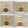Image 1 : 1¢ MS-66 ICCS PCCS 4pcs lot, Professional Coin Certification System