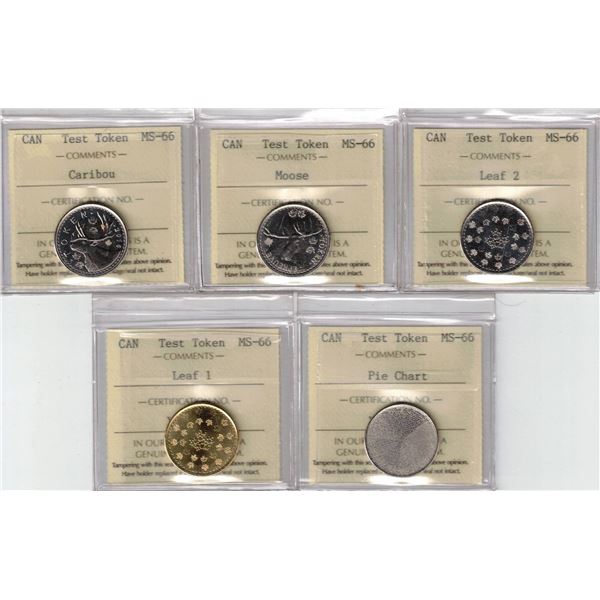 R&D Security Test Token Set, ICCS MS-66 5pcs