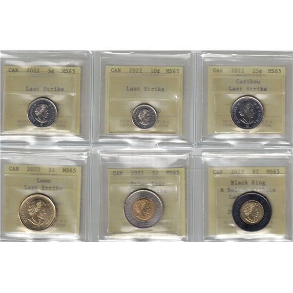 2022 Queen E Last Strike set Professional Coin Certification System