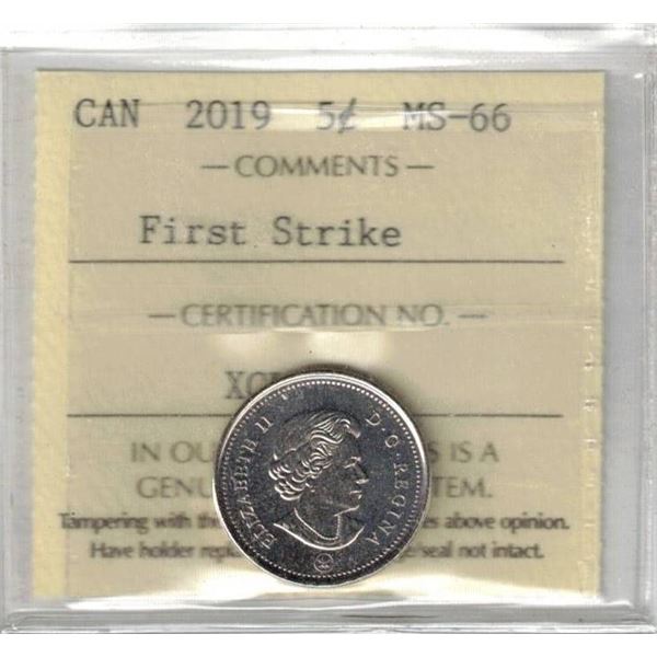 2018 5¢ First Strike ICCS MS-66