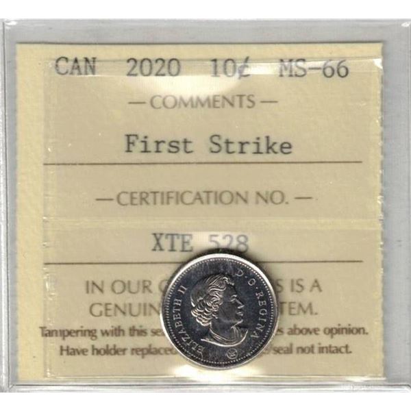2020 10¢ First Strike ICCS MS-66