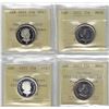 Image 1 : 25¢ ICCS Lot of 4 pcs, 1 x Silver