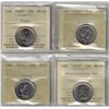 Image 1 : 25¢ ICCS-PCCS Lot of 4 pcs