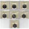 Image 1 : 50¢ ICCS-PCCS NBU Lot of 7 pcs, Professional Coin Certification System