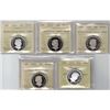 Image 1 : 50¢ ICCS-PCCS Nickel/Silver Proof Lot of 5 pcs, Professional Coin Certification System