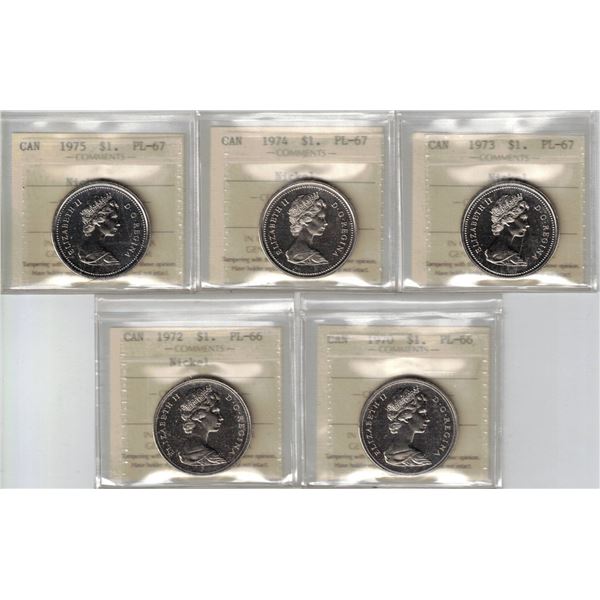 $1. ICCS Proof Like Lot of 5 pcs