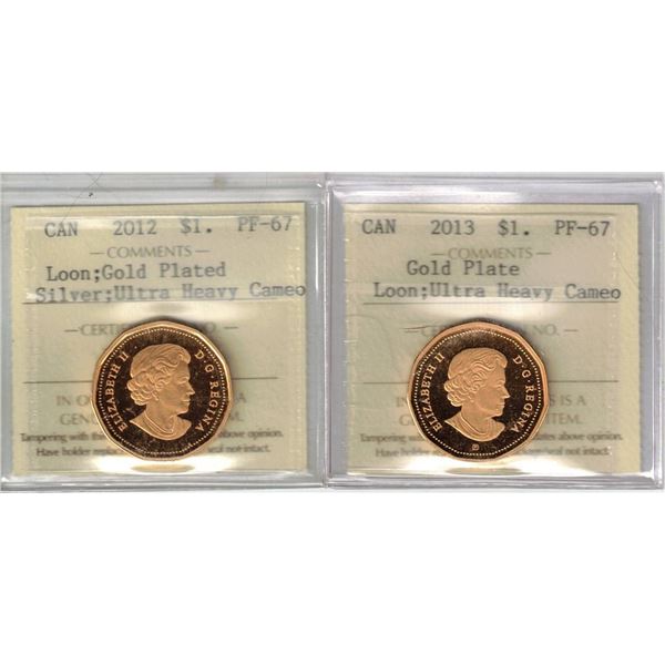 $1. ICCS Silver Proof Lot of 2 pcs