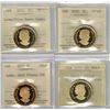Image 1 : $1. ICCS-PCCS Proof Lot of 4 pcs, Professional Coin Certification System