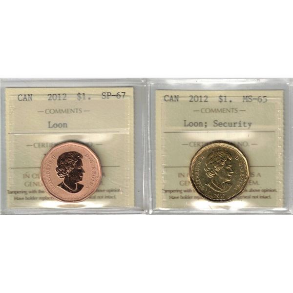 $1. ICCS 2012 Lot of 2 pcs
