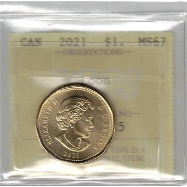 2021 $1. Loon ICCS MS-67