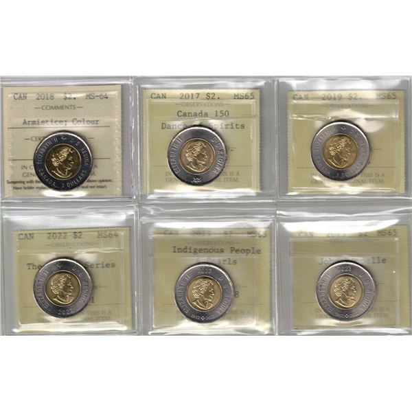 $2. ICCS-PCCS Lot of 6 pcs Professional Coin Certification System 120