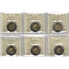 Image 1 : $2. PCCS Lot of 6 pcs Professional Coin Certification System 124