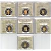 Image 1 : $2. ICCS Prool Lot of 7 pcs Professional Coin Certification System 126