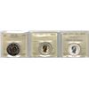 Image 1 : $2. ICCS Specimen Lot of 3 pcs Professional Coin Certification System 127