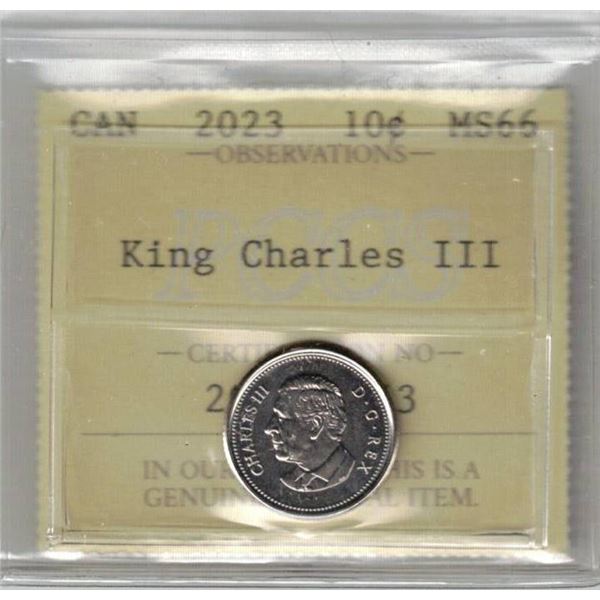 2023 KCIII 10¢ PCCS graded MS66, Professional Coin Certification System