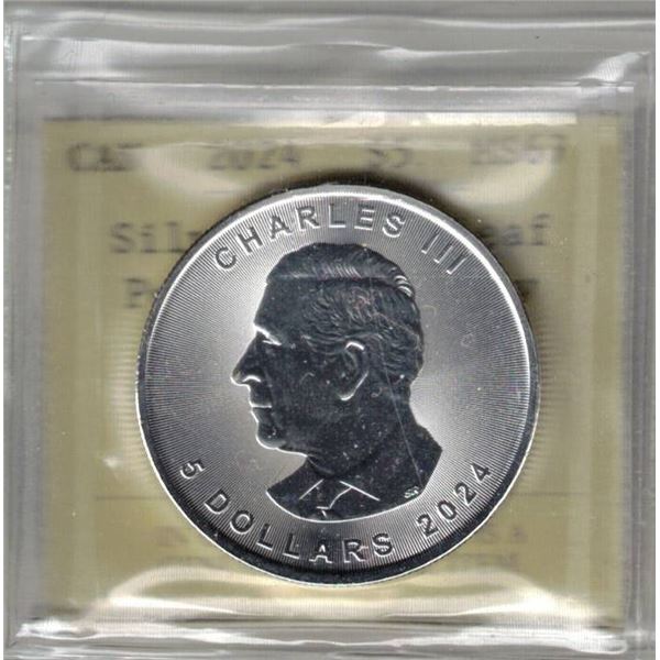 2024 $5 SML Polar Bear Privy; First Strike, MS67 Professional Coin Certification System