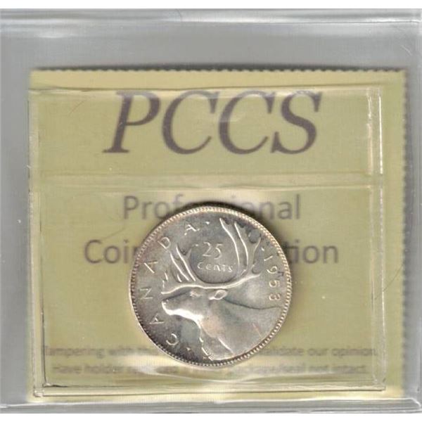 1953 25¢ Large Date; No Shoulder Fold, PCCS MS65, Professional Coin Certification System