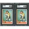 Image 1 : Lot of 2 x 1974-75 Topps #100 Bobby Orr (SGC)