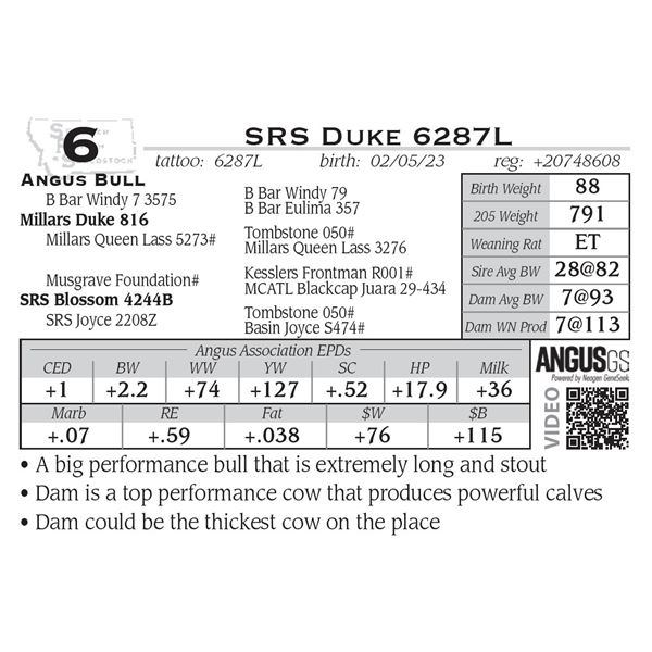 SRS Duke 6287L