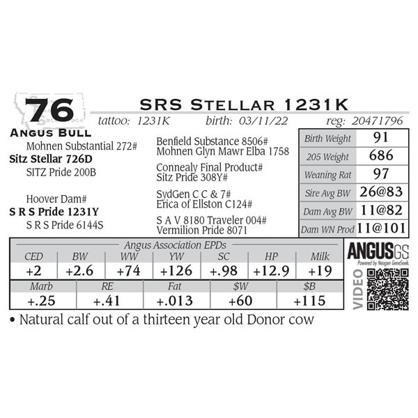 SRS Stellar 1231K