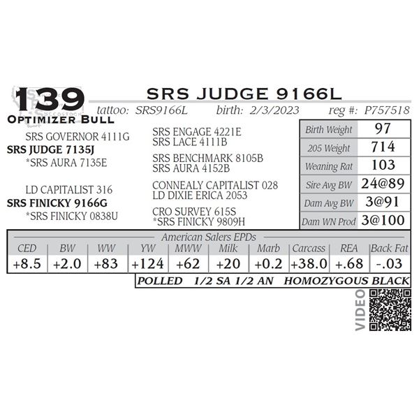 SRS JUDGE 9166L