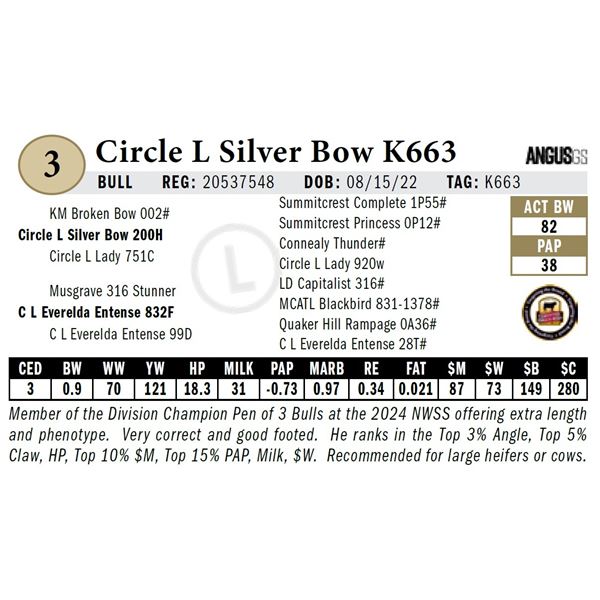 Circle L Silver Bow K663