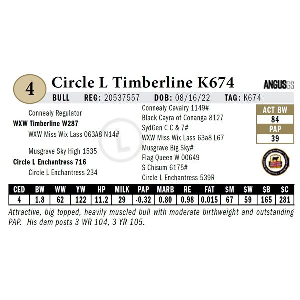 Circle L Timberline K674